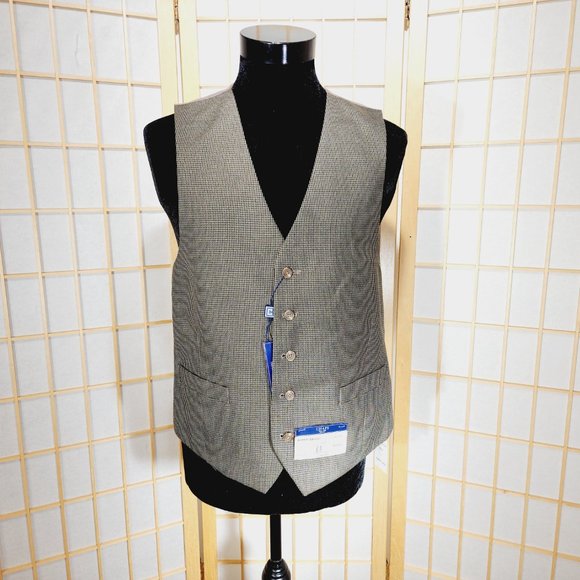 Chaps Olive Green Suit / Tuxedo Vest - Wedding - Large - NWT - Picture 2 of 7